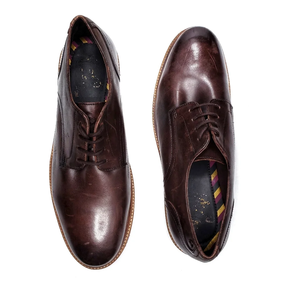 Base London Draco Derby Shoes in Brown Leather - Picture 2 of 10